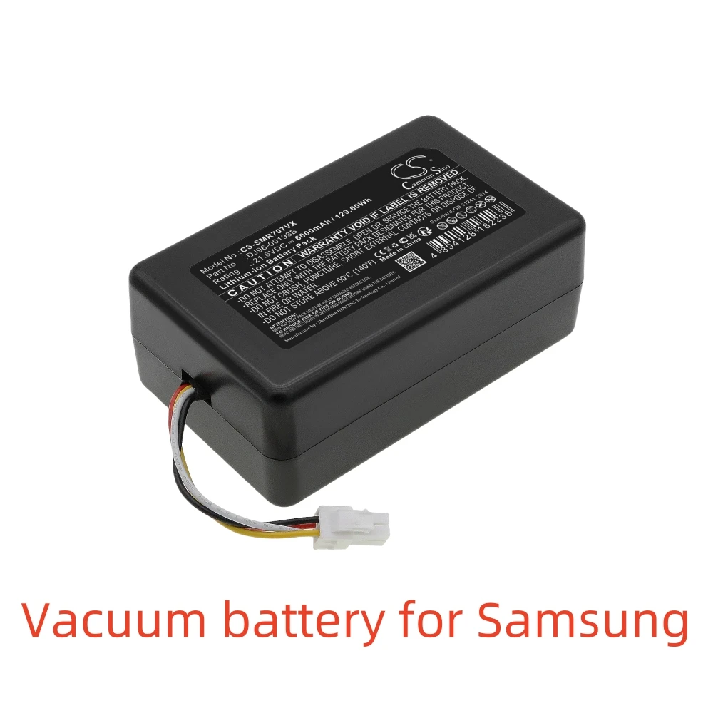 Li-ion Vacuum battery for Samsung,21.6v,6000mAh,PowerBot R7070 VR1AM7040WG/AA SR20J9259U VR 2AM 7090 WD