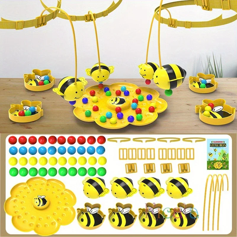 Little Bumblebee Multifunctional Board Game Puzzle Fishing Toys Interactive Educational Toys For Kids Christmas Gift Family Game