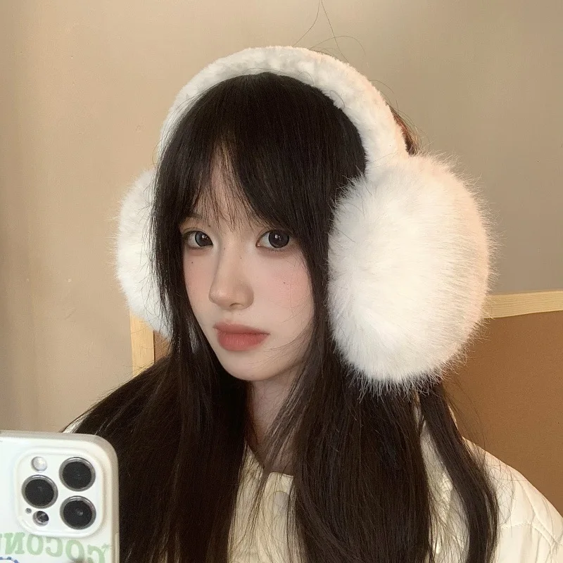 Fashion Soft Faux Fur Ear Warmer Winter Earmuffs For Women Men Solid Color Earflap Outdoor Cold Protection Ear-Muffs Ear Cover