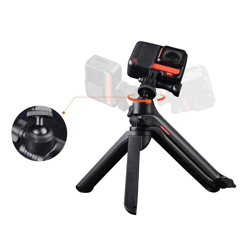 Per Insta360 treppiede portatile pieghevole Selfie Stick Tri-Fold comodo treppiede Magic Arm