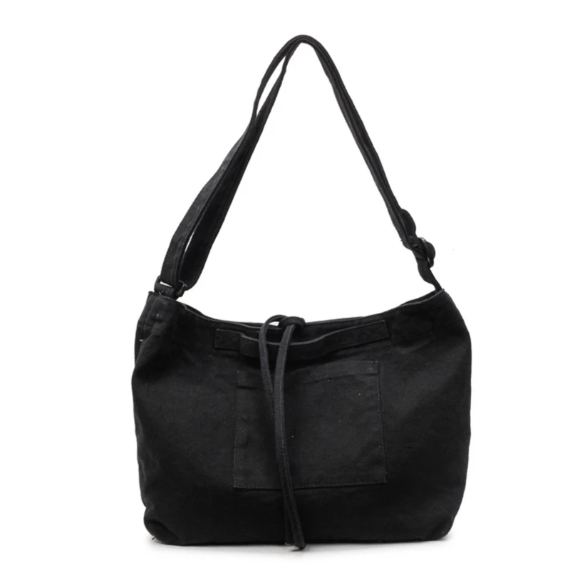 

E8FB Women Bag Canvas Crossbody Bag Student School Bag Large Capacity Shoulder Bag Trendy Bag for Travel Daily Use