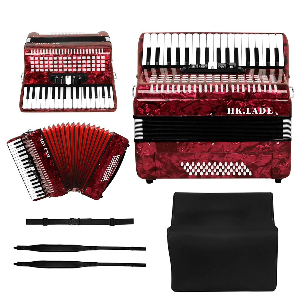 

HK·LADE 34 Keys 48 Bass Accordion With Strap Accordion Bag Professional Keyboard Instruments Accordion For Performance/Teaching