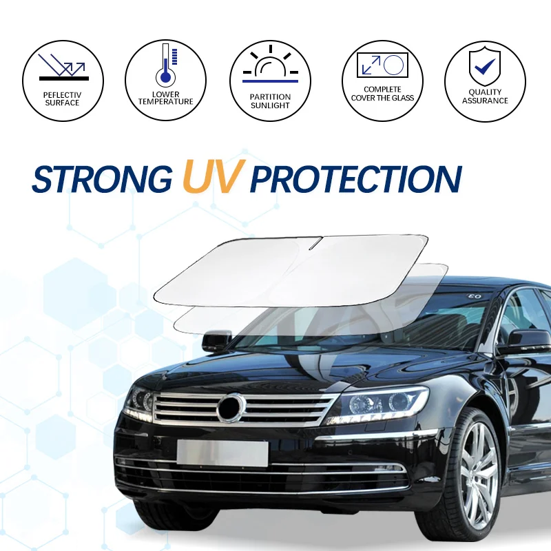 

Car Windshield Sun Shade For volkswagen Phaeton Sunshade Summer Visor Protector Foldable Blocks UV Rays Protection Accessories