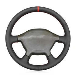 Black Faux Leather Car Steering Wheel Cover For Mitsubishi L200 1995-2005 Triton 1997-2005