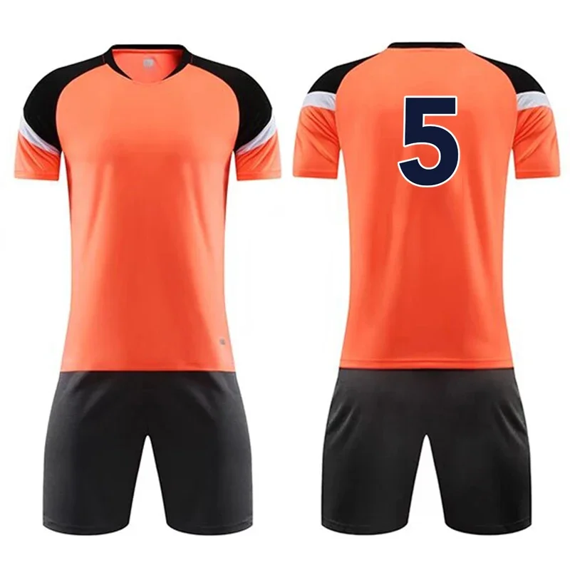 Girl Boys Running Clothes Sets Kids Football Jersey Short Sleeve Children Sports Training Uniforms Soccer Jerseys Night run