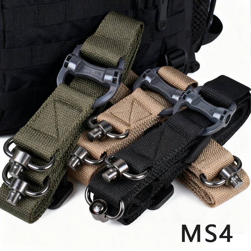Tactical Rifle Slings Ruger MS4 MS3 Sling QD Mount 10/22 Nylon Gun Strap Metalen Veiligheidsgordels Voor HK416 Airsoft AR10 AR15