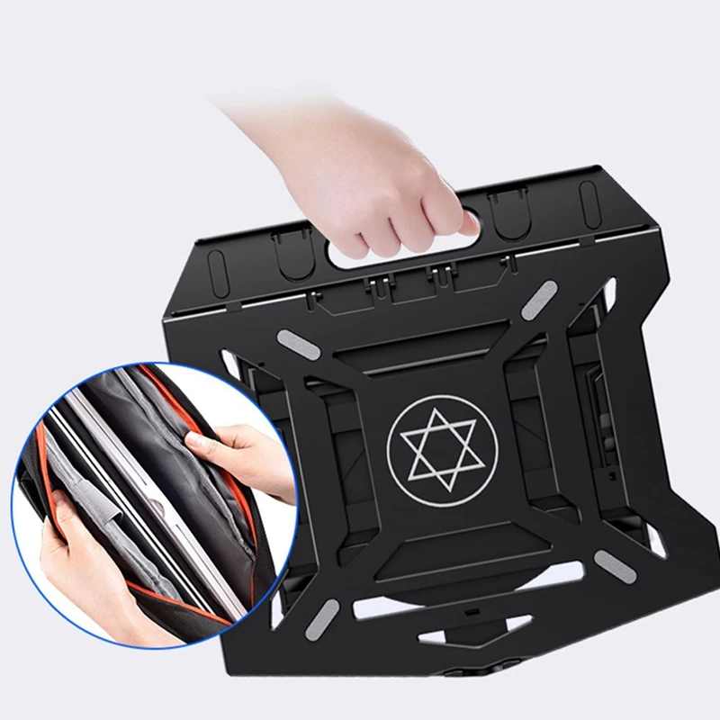 Computer Stand Eight-Speed Adjustable Notebook Stand with Turntable Portable Foldable Notebook Stand Notebook Computers
