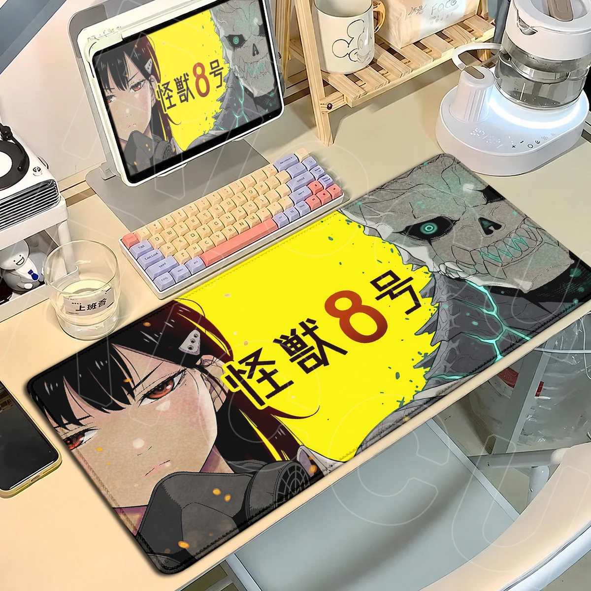 Large HD Printing Notebook Anime Keyboard Desktop Mat K-Kaiju No. 8 New Cartoon Mouse Pad 90x40cm E-sport Gaming Decorate Carpet