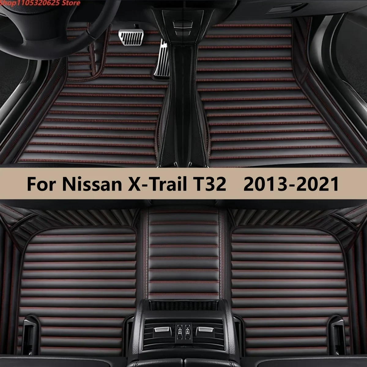 

Car Floor Mats For Nissan X-Trail T32 2013-2021 Auto Accessories Full Set Leather All Weather Cars Carpets Pads