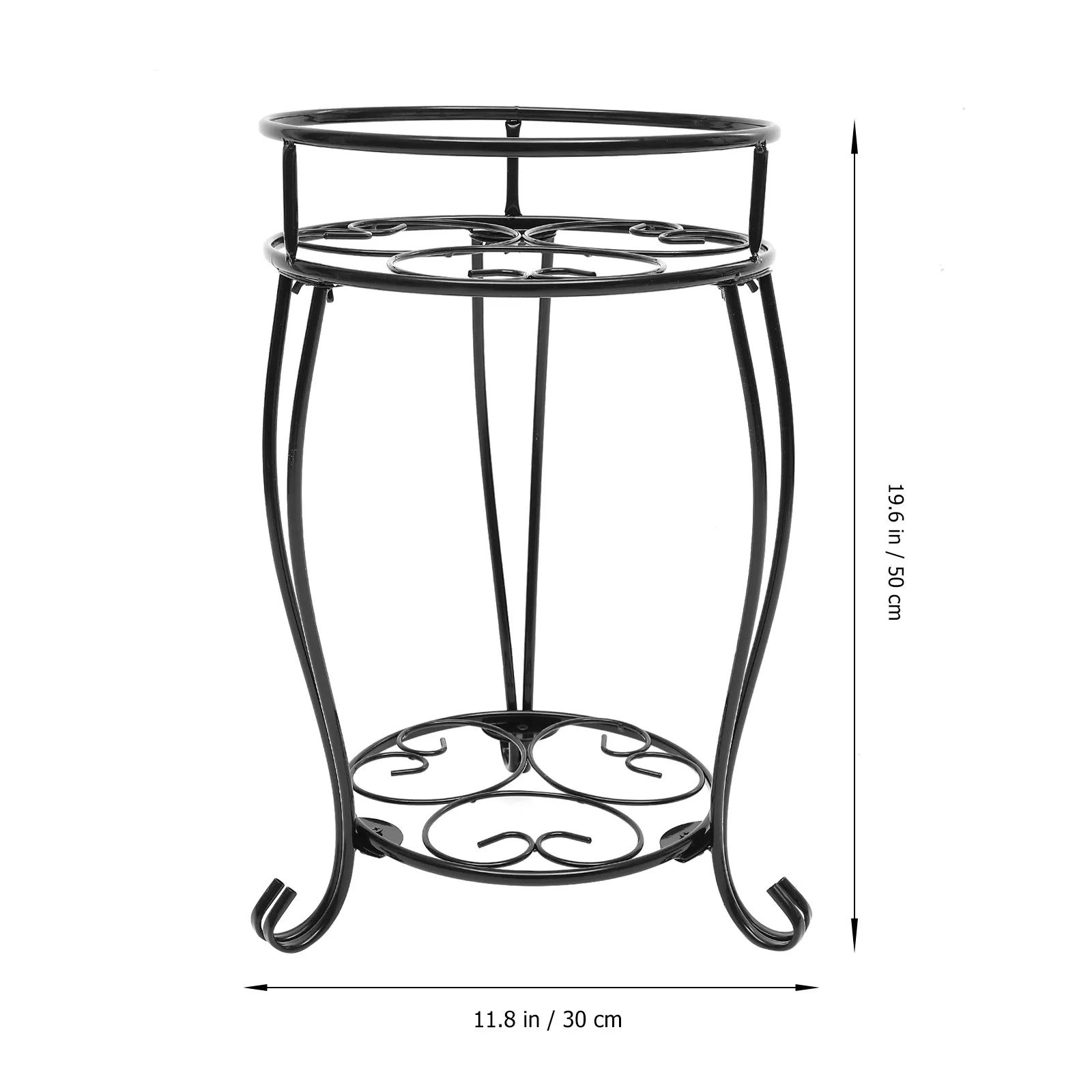 Iron Plant Stand Heavy Duty Metal Flowerpot Rack for Indoor Outdoor Use Rustic Farmhouse Style Plant Holder Tall Sturdy Planter