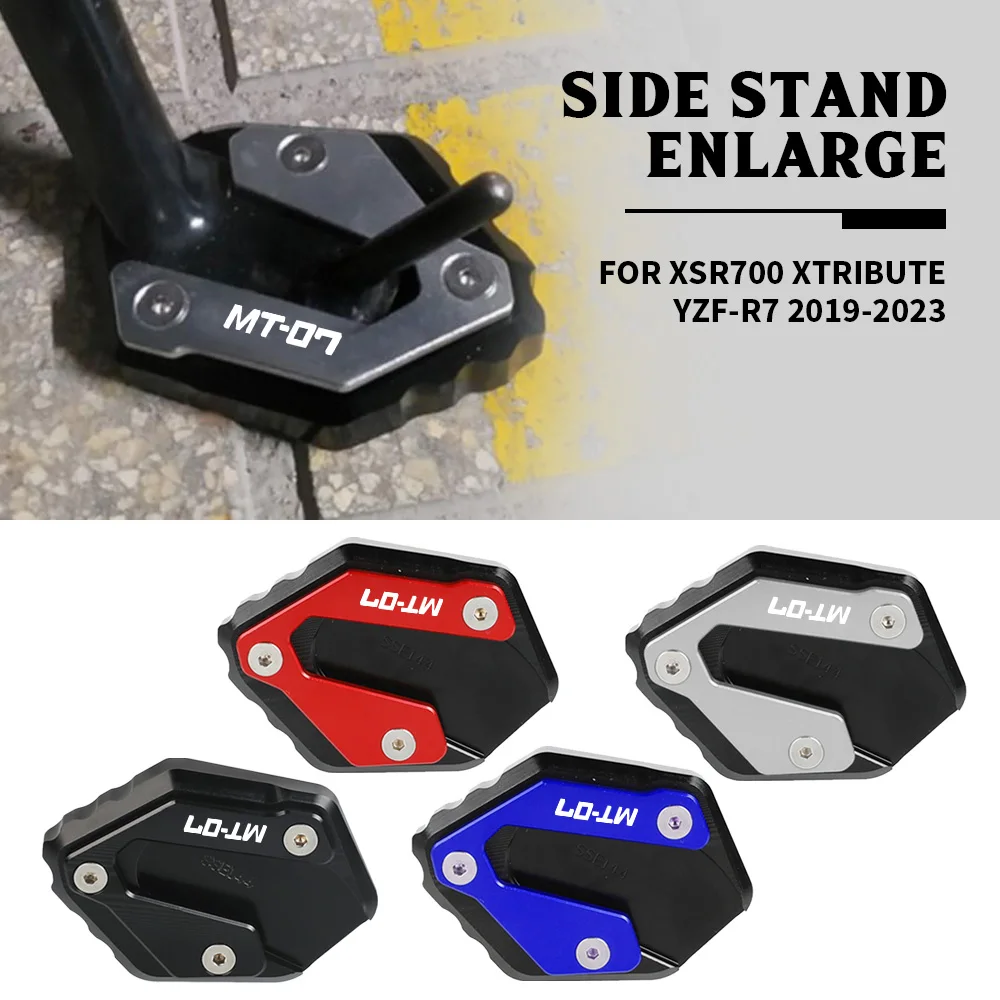 

FOR Yamaha MT-07 Moto Cage/XSR 700 XSR700 XTribute YZF-R7 2015 2023 Side Stand Pad Kickstand Foot Enlarger Support Extension