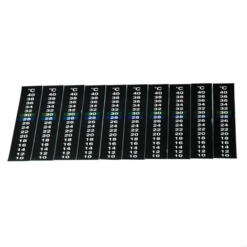 E1PD 10Pcs On Thermometer Strips Digital Temperature Sticker for Fermenting Brewing Wine Cellar Aquariums 10-40°C