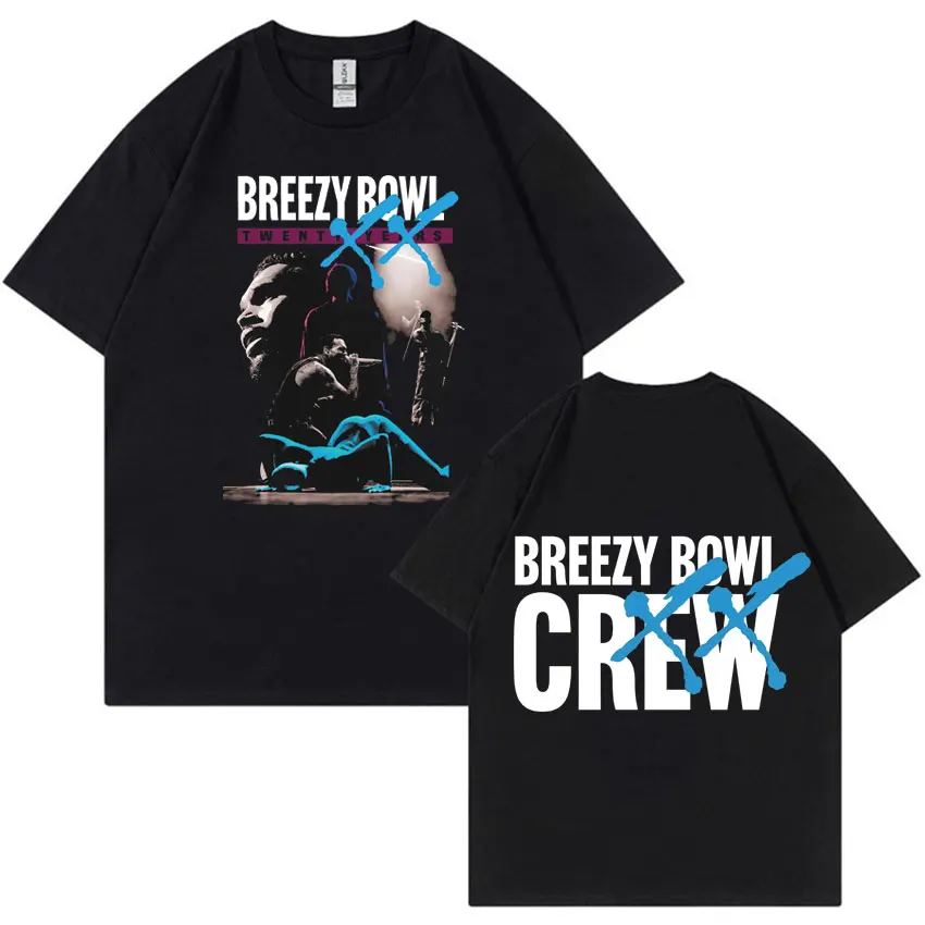 

Rapper Chris Brown Breezy Bowl XX Tour 2025 Merch T-shirt Mens Women Loose Crewneck Hip Hop T Shirts Casual Cotton T-shirts Tops