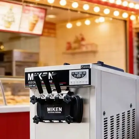 

Commercial Snack Tabletop Three-Flavor Soft Ice Cream & Frozen Yogurt Making Machine for Business Use