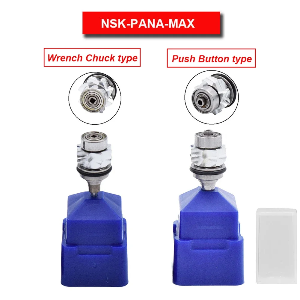 6 Types NSK Great Dental Cartridge Rotor High-speed Turbine Handpiece Wrench Push Button Collet Rotor Stainless Steel Spare Part