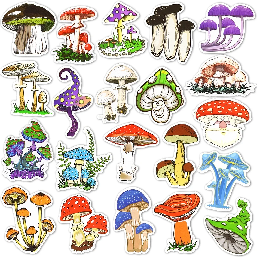 100 PCS Frog Mushroom Stickers for Kids Toys Gift Animal Plant Funny Stickers for Laptop Scrapbook Bike Scrapbook Decor Sticker