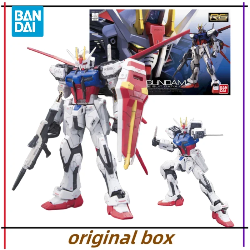 Bandai Figure model AILE STRIKE GUNDAM GAT-X 105 Anime figures toys collectible Gift for kids Genuine Brand new unopened