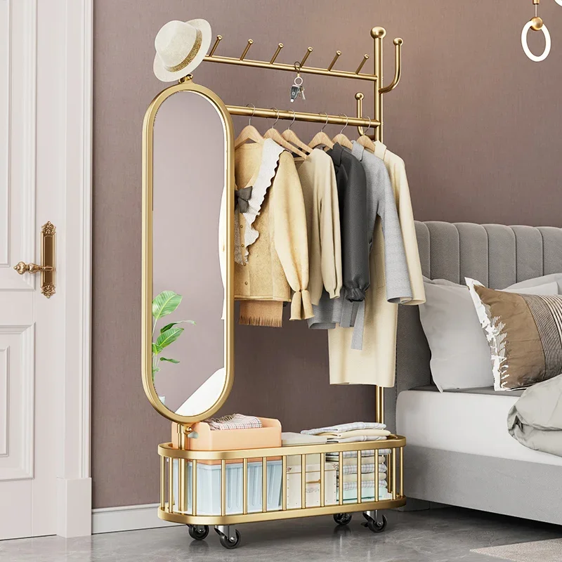 

Современные зеркальные вешалки для одежды для гостиной, экономия места, стоячие вешалки для одежды, роскошная скандинавская модная мебель Arara De Roupa