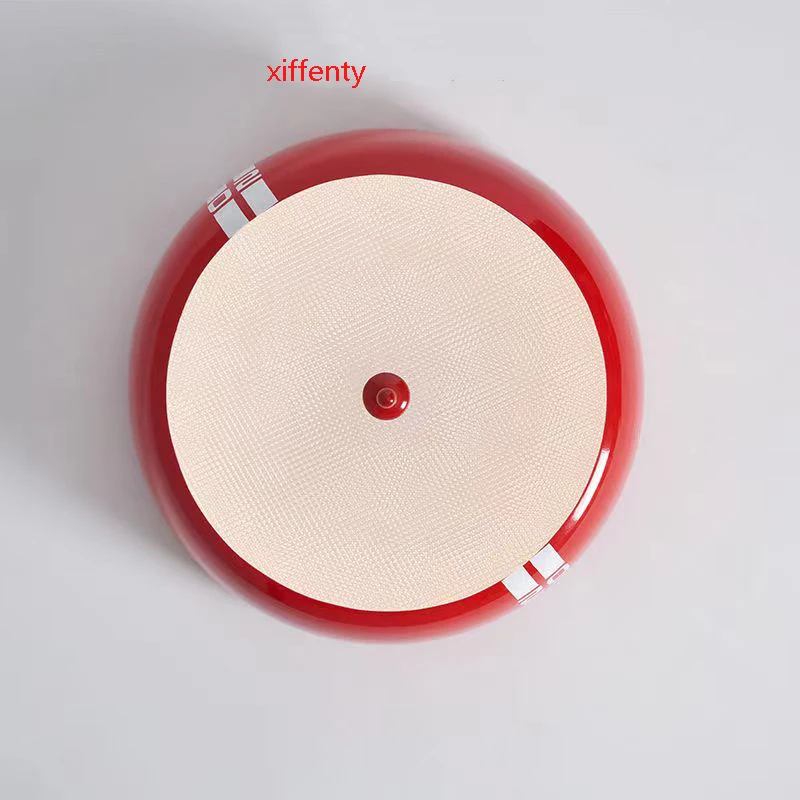 Retro LED red ceiling light bedroom living room simple art study ceiling light