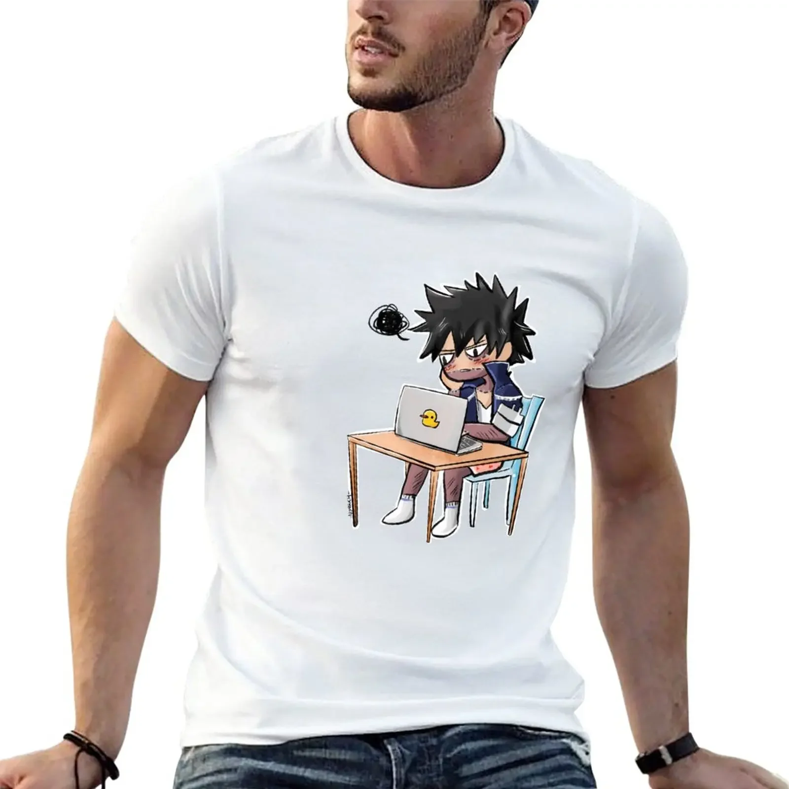 

Dabi on computer T-Shirt sweat Aesthetic clothing Men's clothing