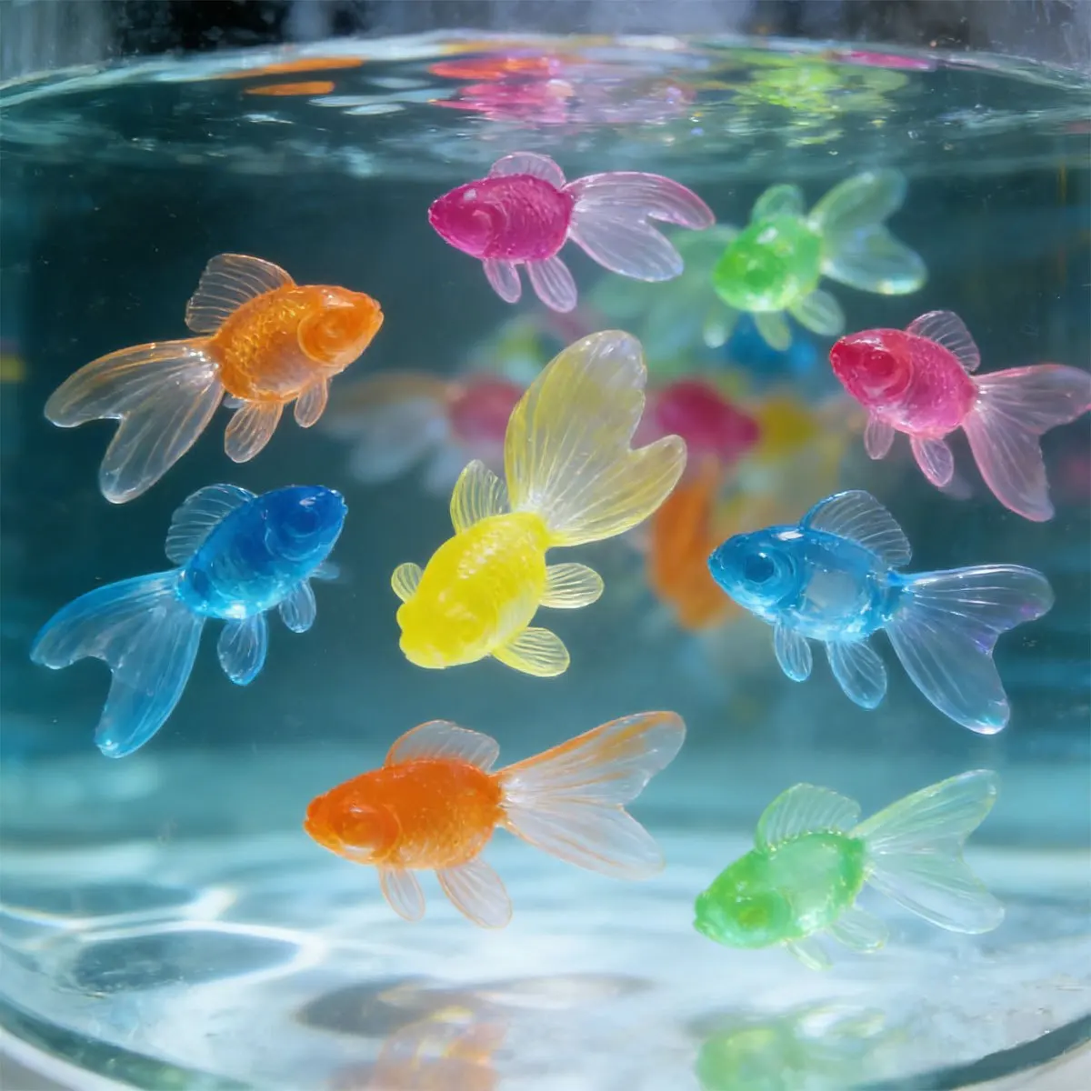 14-teiliges Set mit simulierten schwimmenden Goldfischen, geeignet für den Innen- und Außenbereich, für Sommer-Poolpartys oder zur Dekoration der Badewanne – Detail 8