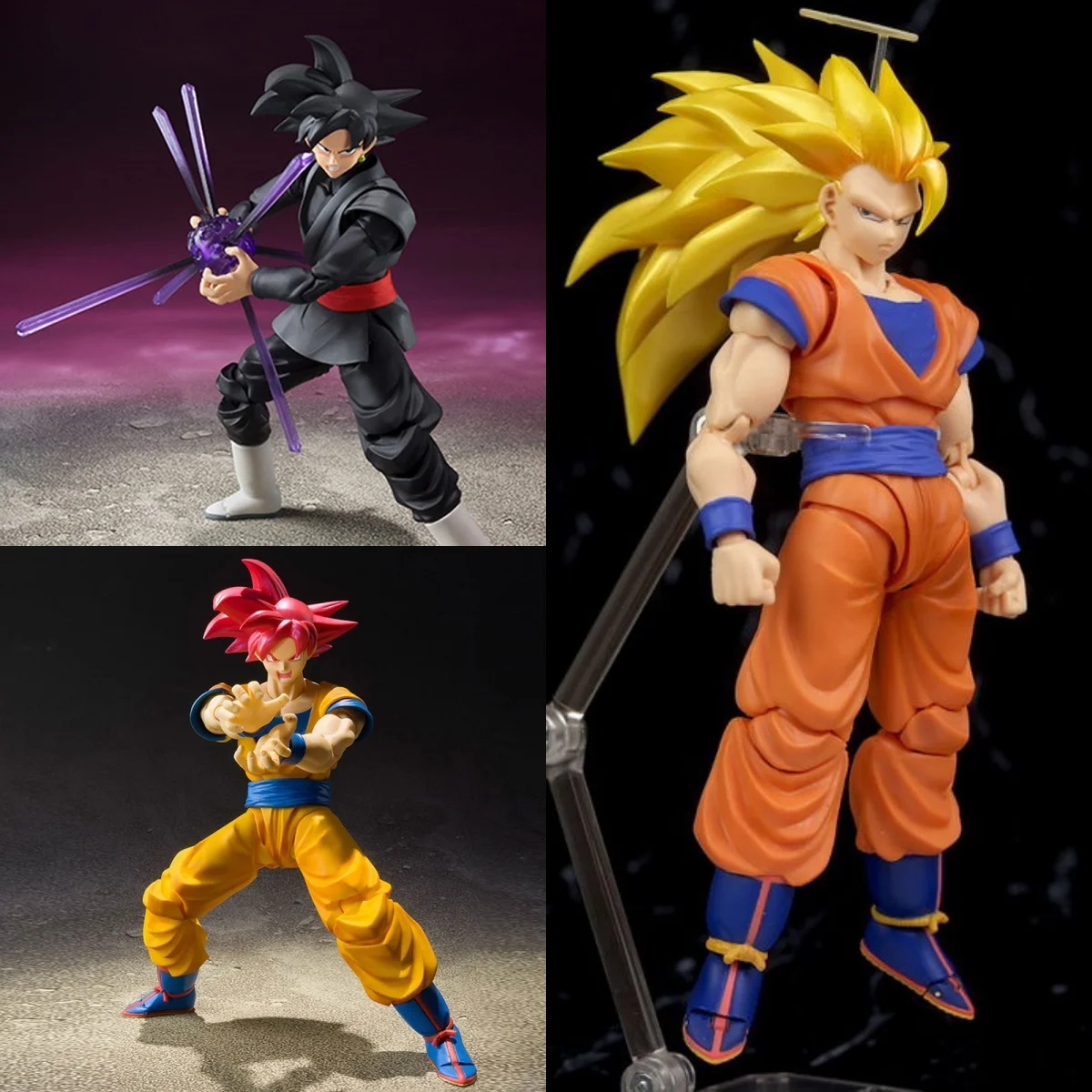 

Dragon Ball Z Son Goku Super Saiyan 3 Shf Red-Haired Goku Black Action Figure Shf Anime Figure Collectible Model Desk Decor Toy
