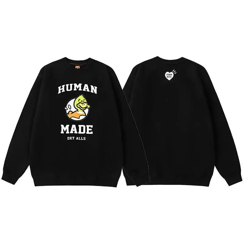 Trendy Brand Joint Polar Bear, Ape Head Heavy Loose Street Fashion Crew Neck Sweater for Men and Women