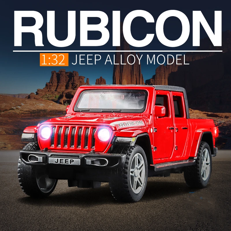 1:32 Jeeps Wrangler Gladiator Alloy Pickup Model Diecasts Metal Toy Off-road Vehicles Car Model Simulation Collection Gift