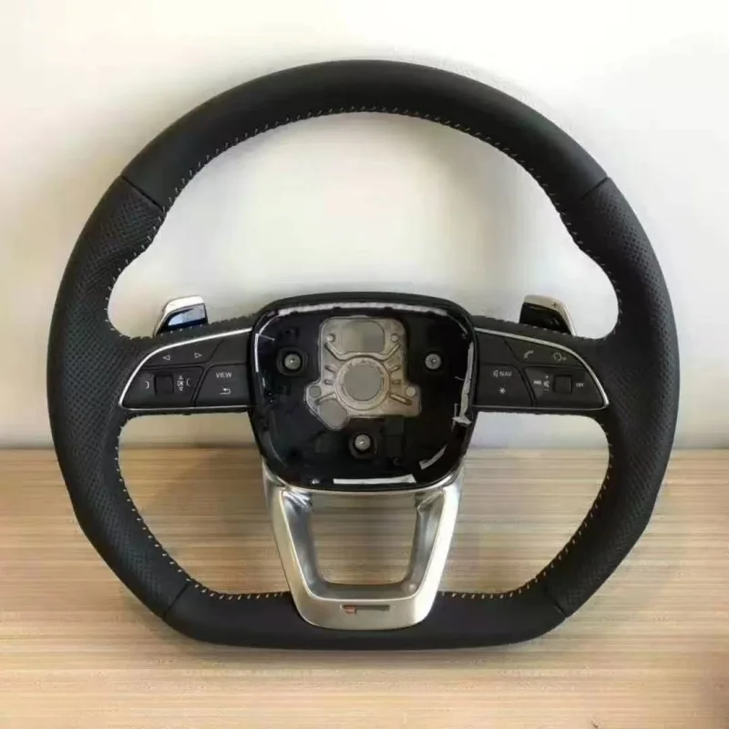 

Customized Genuine Leather Car Steering Wheel Steering Wheel Car Accessories Fit For Audi A4 A5 Q3 Q5 Q5L Q7 Q8