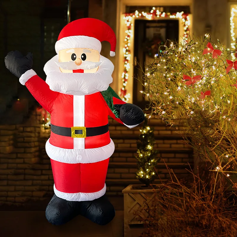 

Christmas Inflatable Santa Claus Model Built-in LED Lights Outdoor Inflatable Decoration Navidad Noel New Year Party Ornaments