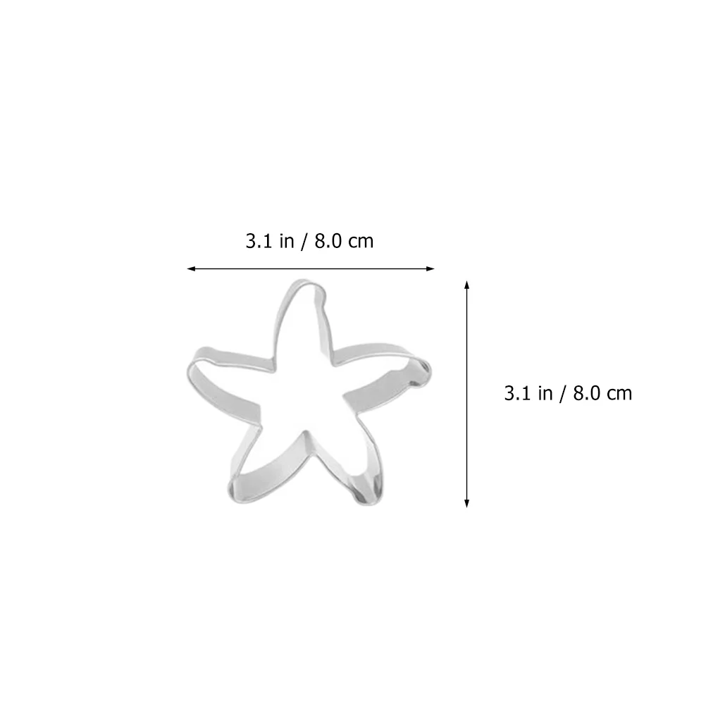 

8 pcs 8 Pieces Sea Creature Cookie Set Stainless Steel Baking Mold Fruit Cutting Ocean Theme Non Toxic Easy Clean