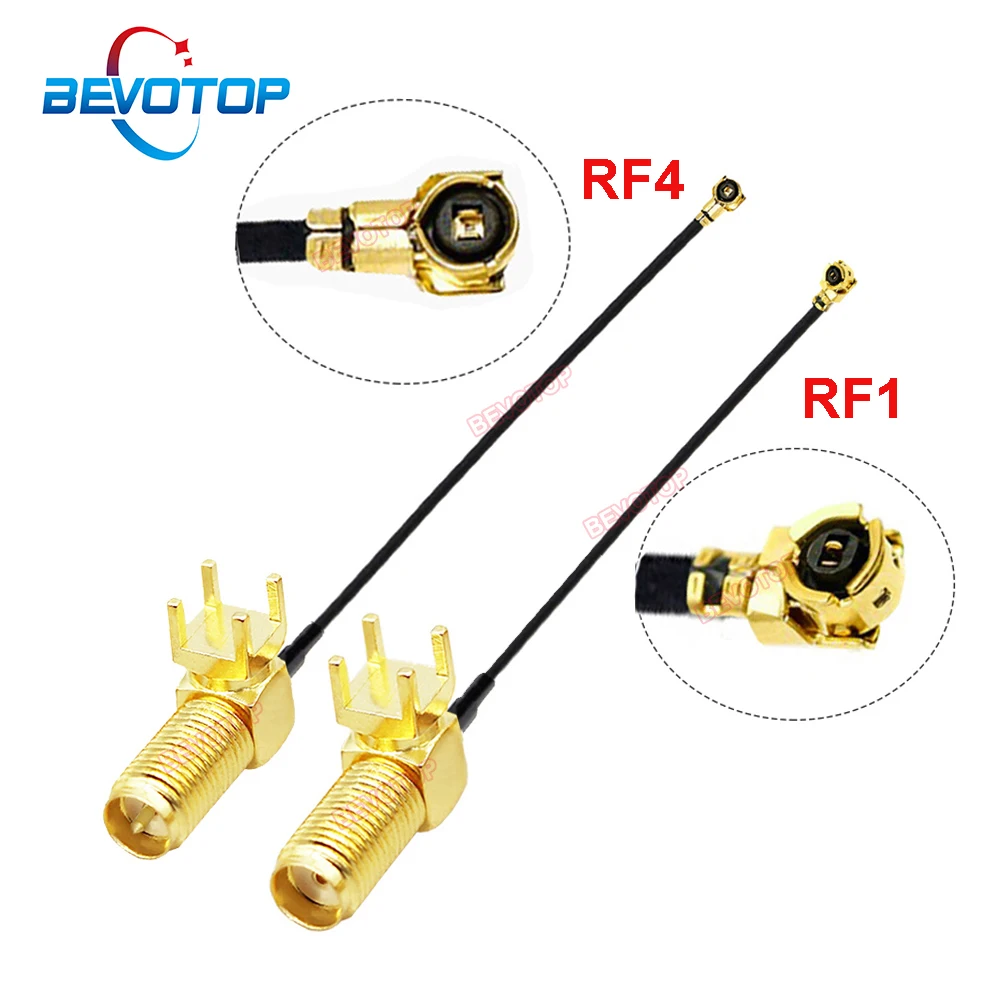 1PCS SMA to uFL RF1.13 Cable 4Pin PCB RP-SMA / SMA Female to 1st/4th Generation RF1/ RF4 Female Jack RF Coaxial Extension Jumper