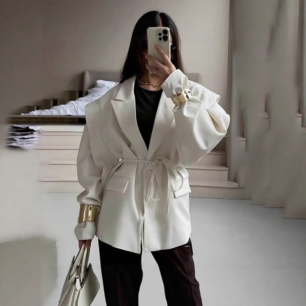 

Осенне-зимние новые модные куртки с V-образным вырезом, свободного кроя, с эффектом утяжки талии, универсальные, изысканные, простые, повседневные, модные