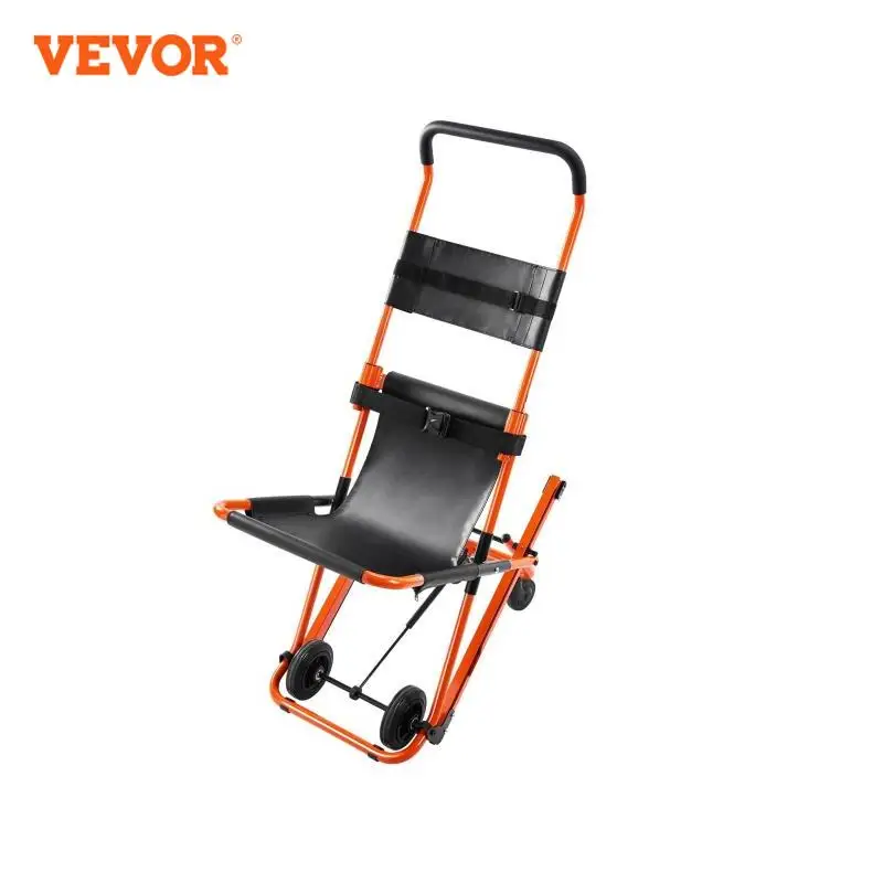 VEVOR 350lbs Manual Stair Chair Foldable Stair Transport Wheelchair with 4 Wheels Ambulance Firefighter Use for Elderly Disabled