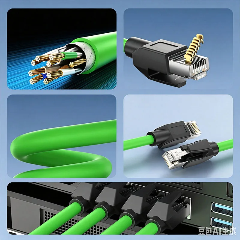 Double Shielding CAT6A RJ45 8Pin ProfiNet Ethernet/EtherCAT Ethernet/EtherNet Cable Drag Chain Camera Industrial Network Wire