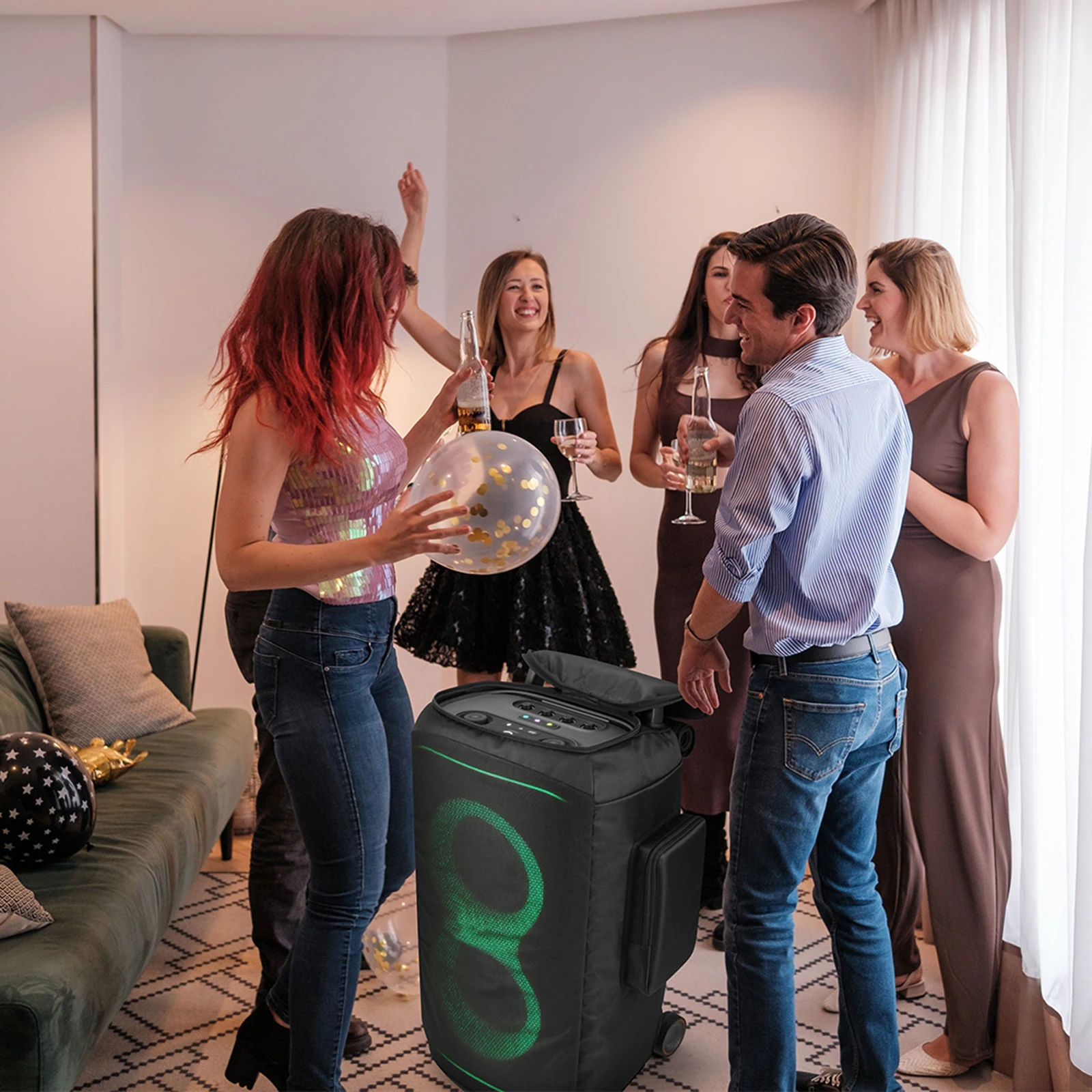 

Чехол для переноски колонки JBL PartyBox 520 с застежкой-молнией, пылезащитный чехол для колонки, утолщенная нейлоновая сумка для хранения колонки с защитой от царапин