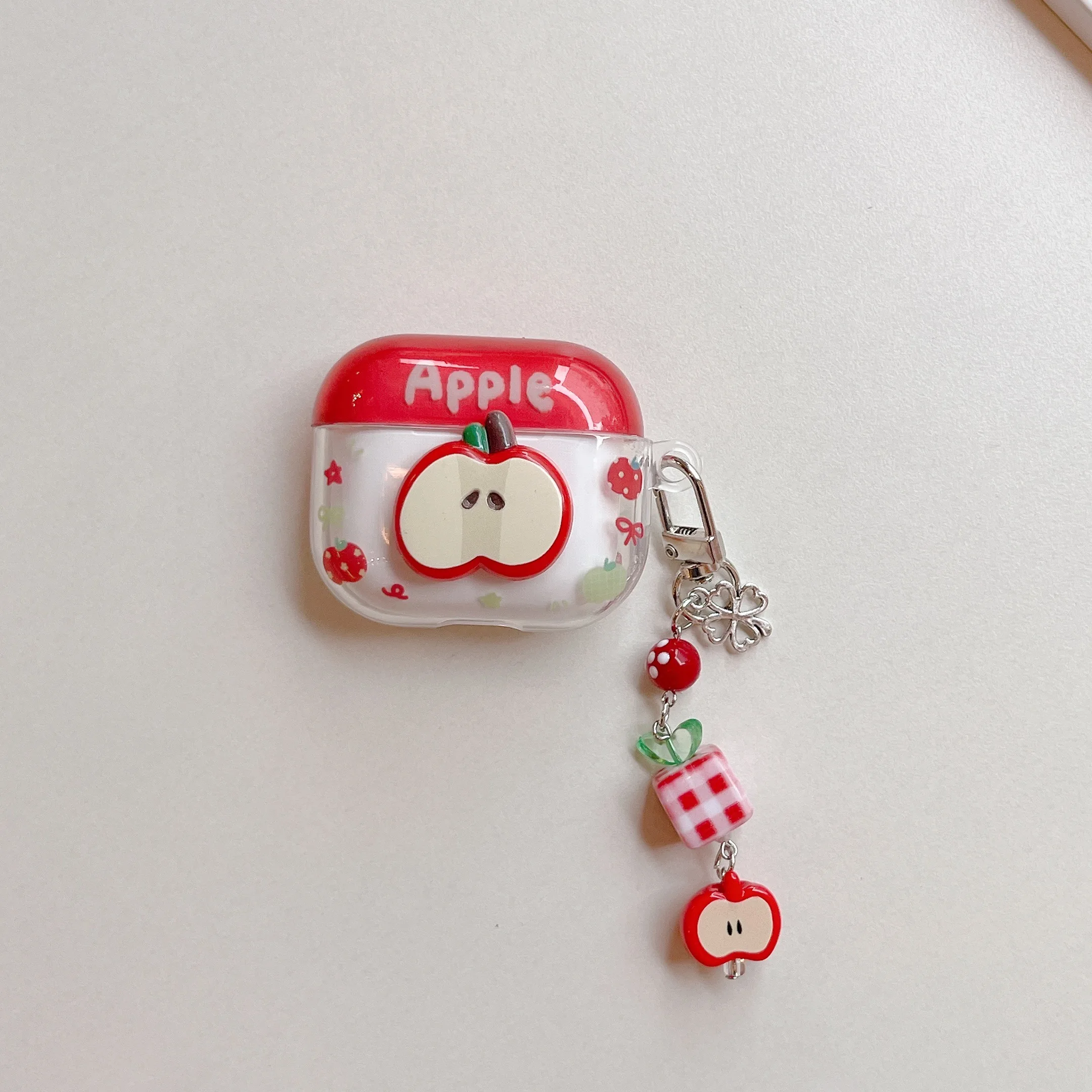 قلادة Apple مجانية مناسبة لحافظات سماعات AirPods 1/2/3/4 & Pro/Pro 2 - حافظة واقية لسماعات الأذن مضادة للانزلاق والصدمات، هدية عيد الميلاد، تعطي للأصدقاء أو العائلة أو الزملاء!