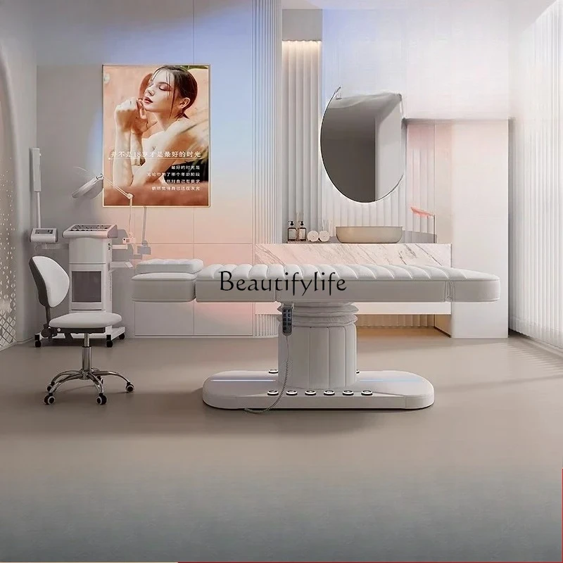 

Lifting beauty bed Full electric double side foot control massage tattoo embroidery bed Multifunctional sponge bed