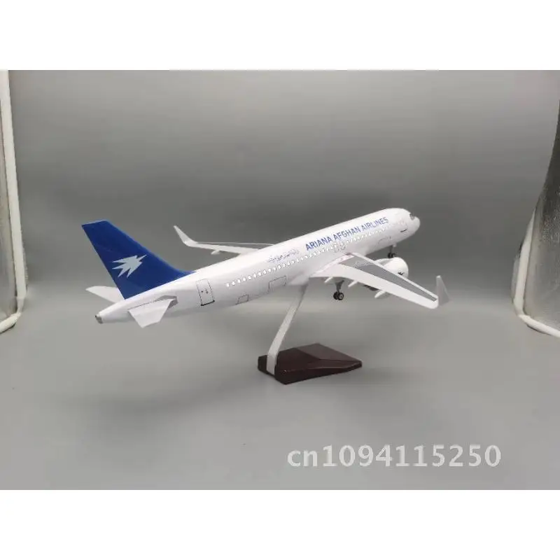 1/80 Schaal 47 cm Airlines Afghaanse Ariana Vliegtuig A320 Neo Met Model Collectie Licht Vliegtuig Hars Speelgoed Fans Diecast Geschenken display