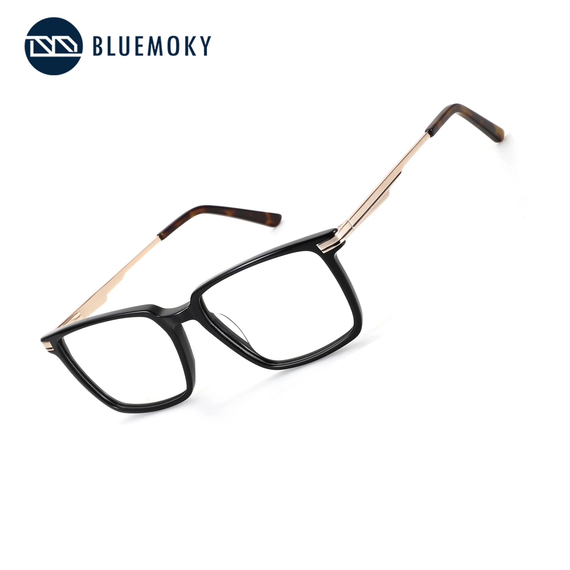 

BLUEMOKY Durable Mens Square Glasses Frame Acetate Non Prescription Optical for Daily Use Comfortable Wear