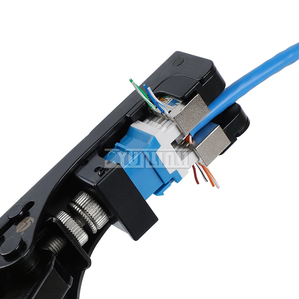 

2026 Network Cable Module Crimping Pliers CAT6 CAT7 180 Degree Crimping Knife Stripping adn Crimping Tool Category 5 and 6