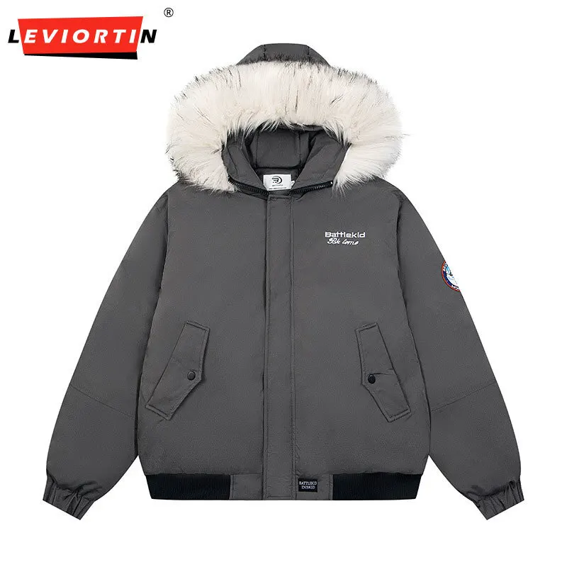 2024 Winter Style Overcome Couple Coat New Warm Cotton Jacket China-Chic Fashion Brand Mountain Woolen Collar Cotton Jacket