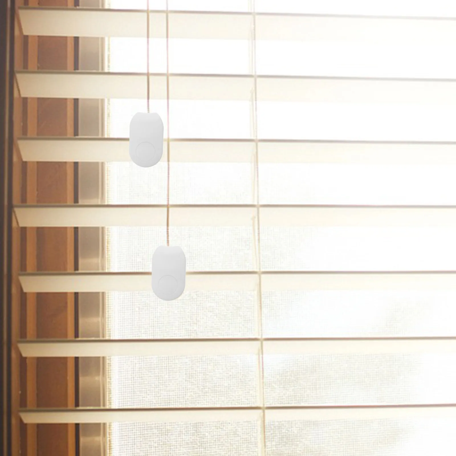 2Pcs Curtain Weights White Bead Handles Heavy Duty Outdoor Weighted Bottom Wind Resistant Drapery Weights for Blinds Roller