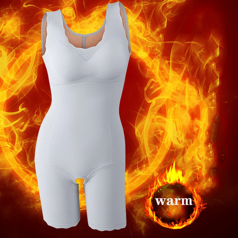 Prayger Winter Fleece One Piece Warmer Women Sexy Body Suits Removable Inserts Padded Underwear