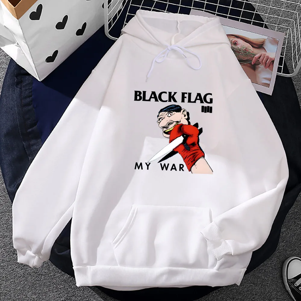 Black Flagg My War Printing Sweatshirts Vintage Grunge Style Hoody Autumn Winter Fleece Clothing Men/women Casual Hoodies