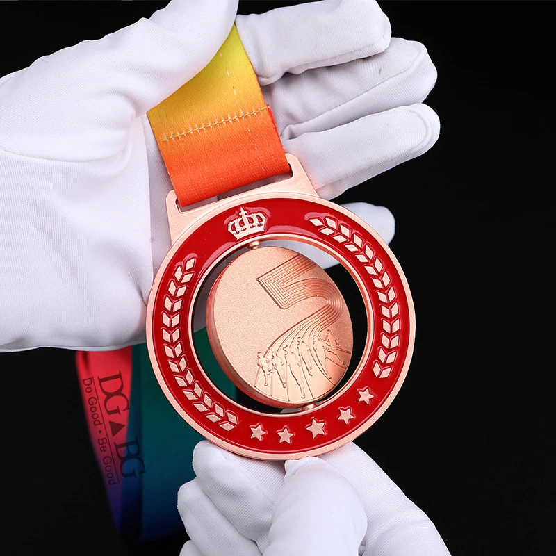 جائزة كأس الميداليات الذهبية للجري مع أشرطة الرقبة وسام سريع وسام تذكارية مختلفة جائزة رياضية للمدرسة مصنوعة حسب الطلب #2