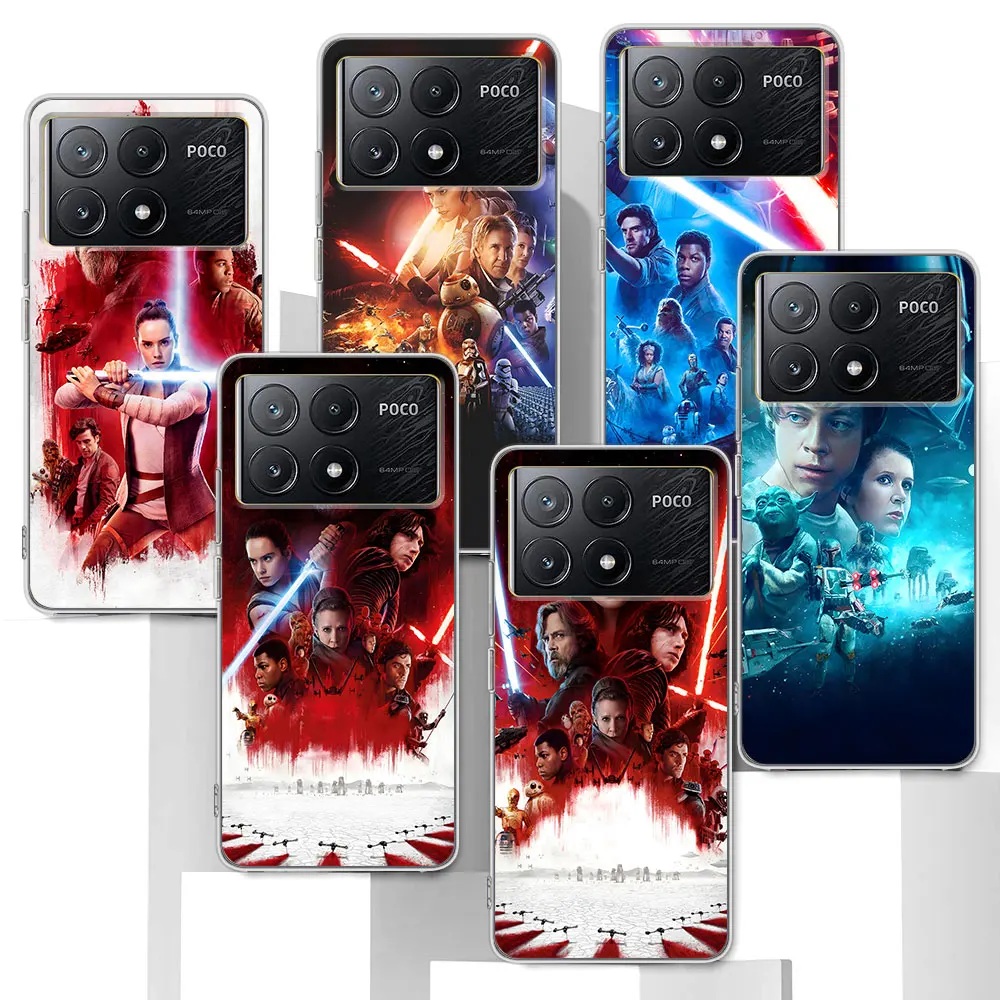 Disney TV Star Wars Case for Xiaomi Poco X6 X5 F4 M5s X3 NFC Pocophone F1 F5 M5 M3 M4 GT F3 F2 X4 Pro Transparent Phone Cover