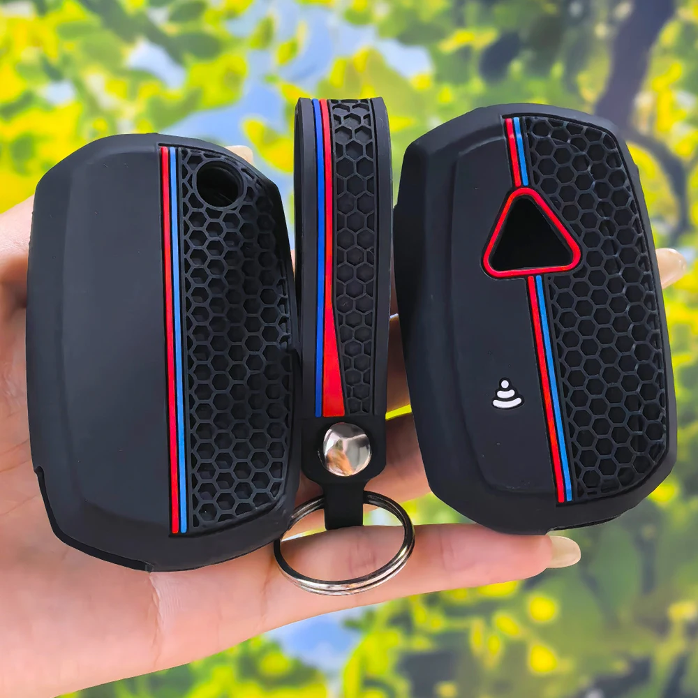 Classic Honeycomb Grain Key Holder With Keychain for Triumph Scrambler XE XC 1200 Tiger 900 Rally GT Rocket 3 ABS