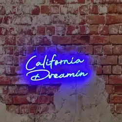 California Dreamin Neon Sign for Home Decor Wall Bedroom Living Room Apartment Bar Restaurant Mall California Dream Sign USB Por