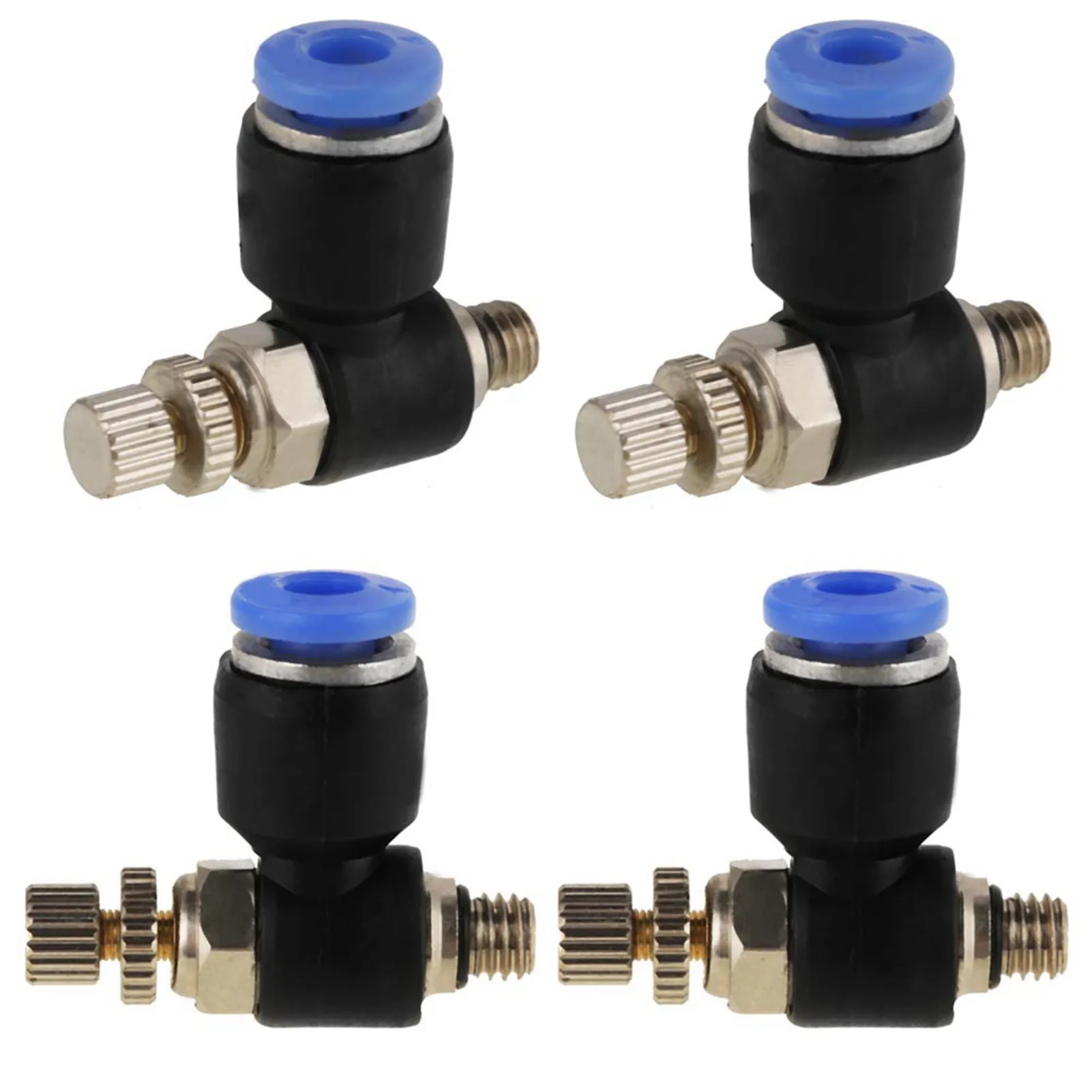 20Pcs OD 4mm Tube M5 Pneumatic Air Flow Speed Control Valve Quick Connector